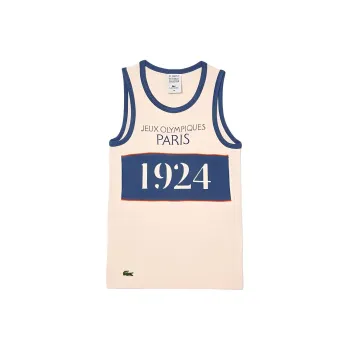 LACOSTE Olympic Co-branded Edition Sleeveless Sports Shirts Women's Beige