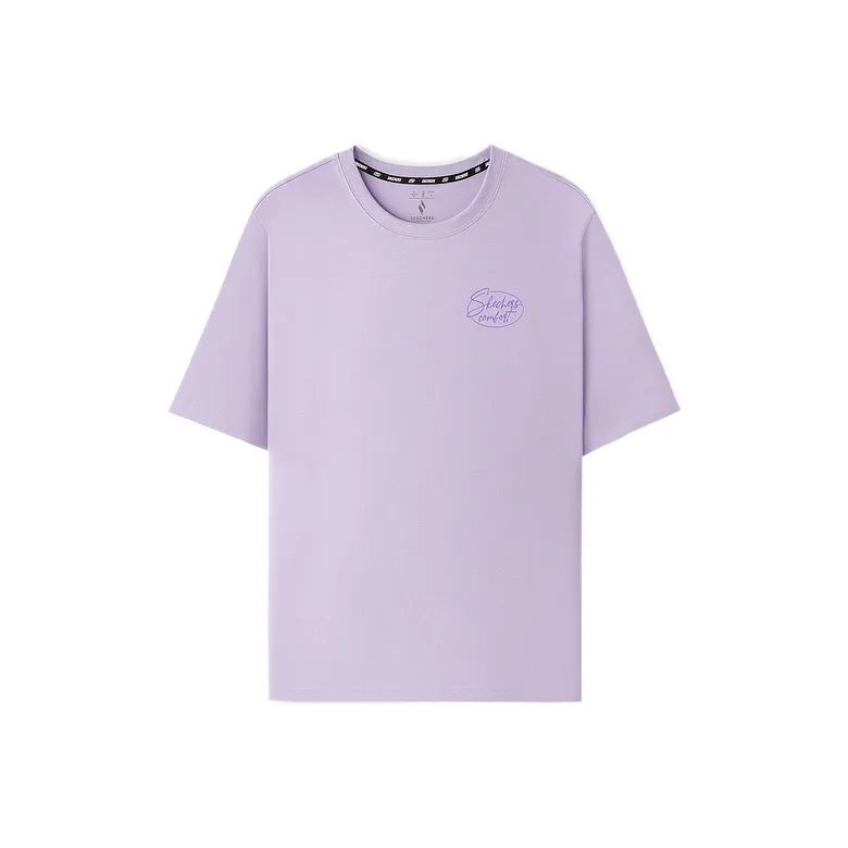 Skechers Regular T Shirt Women's Light Snow Cyan 00EW-0