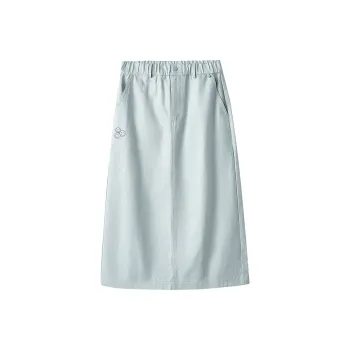 Skechers x SmileyWorld Casual Long Skirts Women's High Rise Gray
