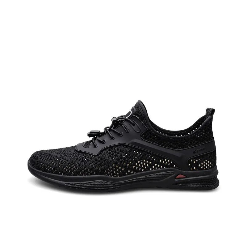 Wen Nai Slip Resistant Low Top Casual Shoes Men's Black-0