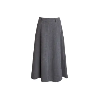ROEYSHOUSE Casual Long Skirts Women's Gray