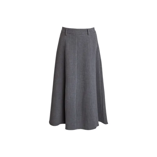 ROEYSHOUSE Casual Long Skirts Women's Gray