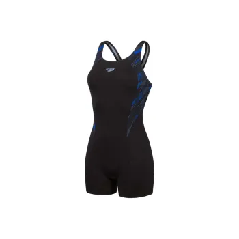 Speedo Women's HyperBoom Legsuit One-piece Swimsuit Women's Black