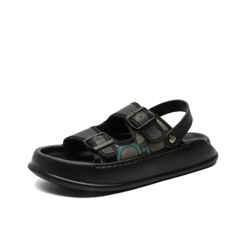 ENRICO COVERI Beach Sandals Men's Black-1