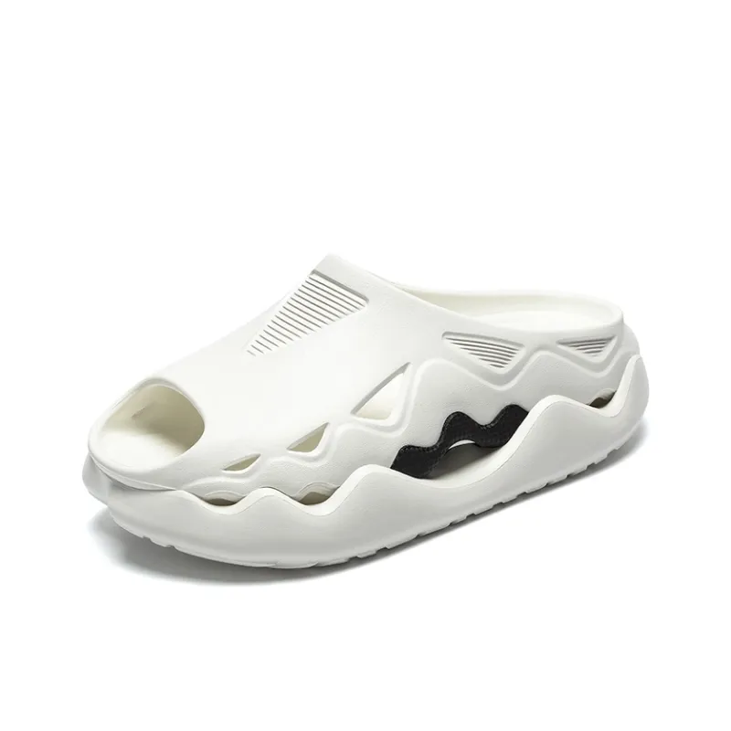 Cool Mamba Series Slip Resistant Massage Cushioning Slide Slippers Unisex Knight White-2