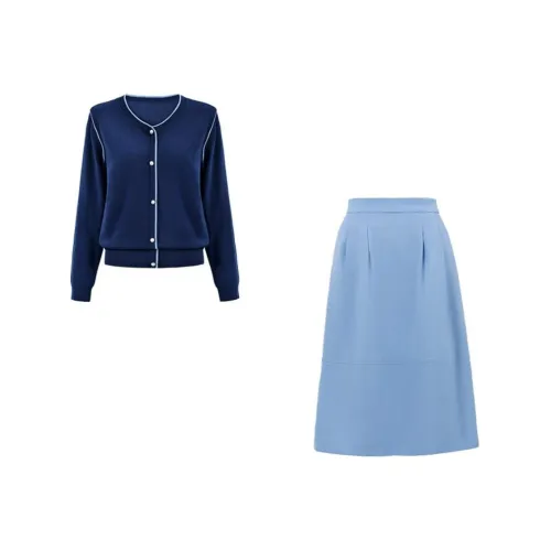 DIFFIE RIEGER Skirt Set Women's Blue