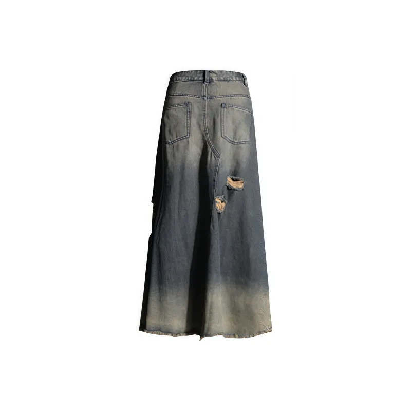 YINLEI Denim Long Skirt Women's-1