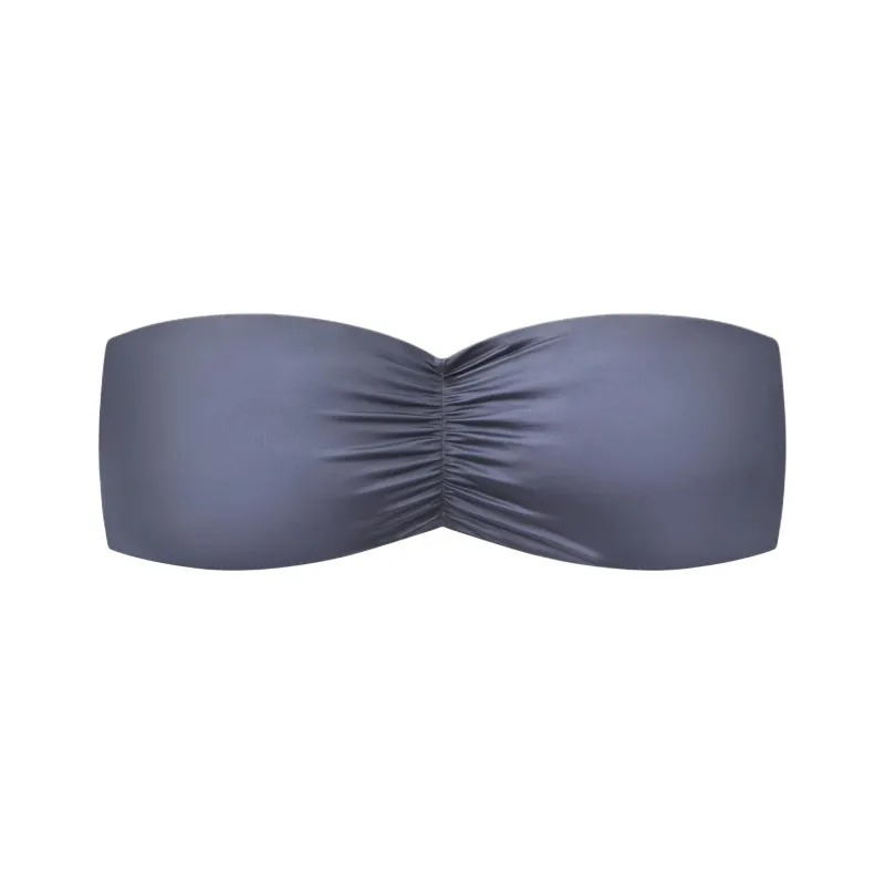 Khy FW24 DROP 010 Ruched Bandeau Bikini Top Bikini Women's Meteor Gray-0