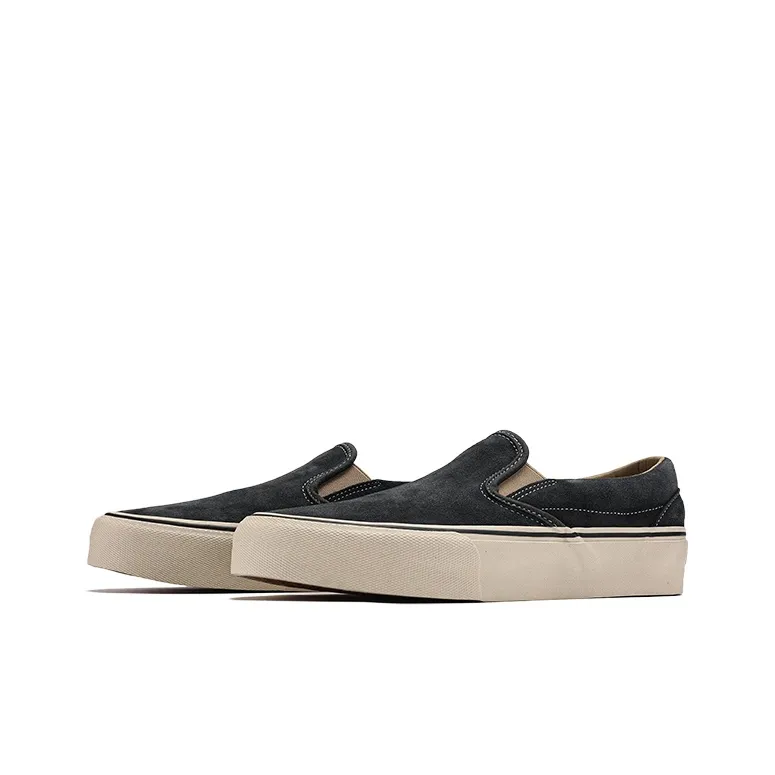 Fang Sanhuo Coverage Slip Resistant And Abrasion Resistant Low Top Skateboard Shoes Unisex Black-1