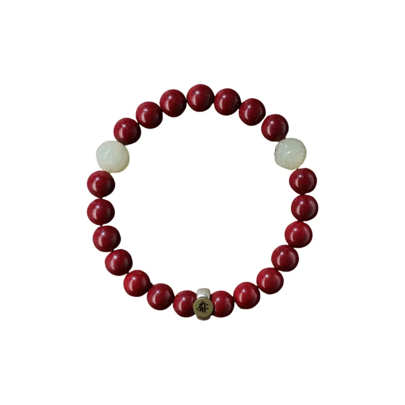 ZHIZUO Natural Cinnabar Bracelets Unisex-16