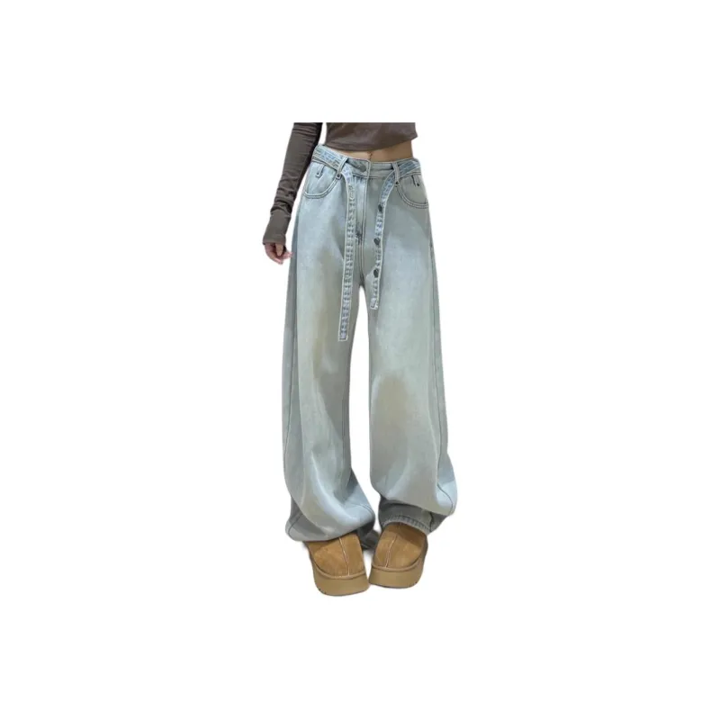 XIANSINIAO Jeans Women's Light Blue-0