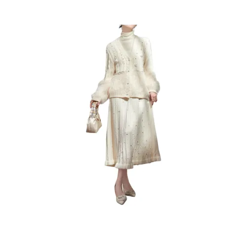 DESIGNER UNCLE Casual Long Skirts Women's White