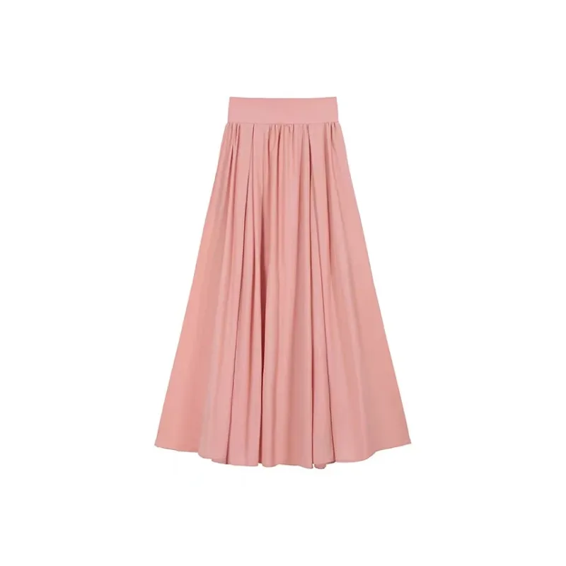 Aghr Casual Long Skirt Women's Pink-0