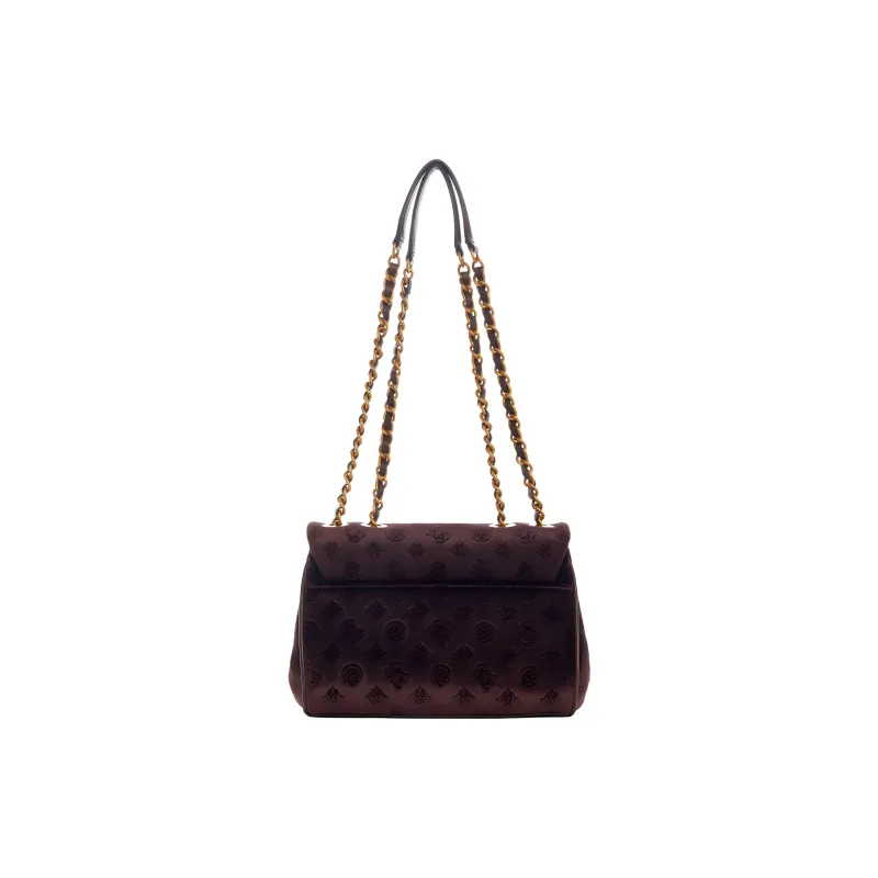 GUESS Velvet Chain Bag Shoulder Bag Crossbody Bag Women's Delray Black-2