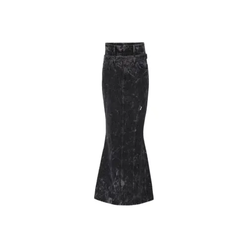 Rotate Washed Twill Maxi Skirt