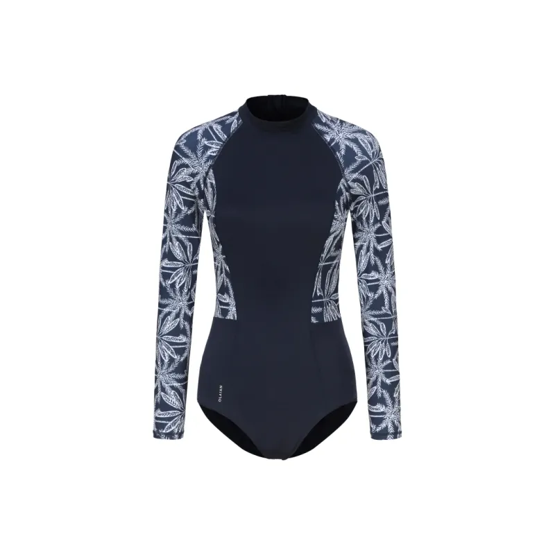 DECATHLON OLAIAN One piece Swimsuit Women's Blue-0