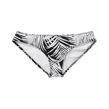 Victoria's Secret Swimming Shorts Women's Black And White Leaves