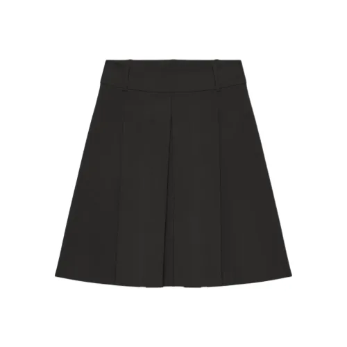 ARITZIA FW24 Sunday Best Cornetto Pleated Skirt Casual Long Skirts Women's BLACK/Black