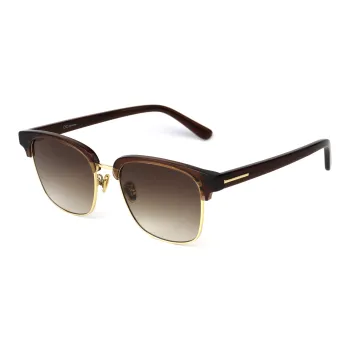 JIANGDAREN Plate And Metal Browline Sunglasses Unisex