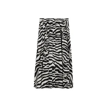 MaxMara Studio Nichols Collection FW24 Casual Long Skirts Women's Black White