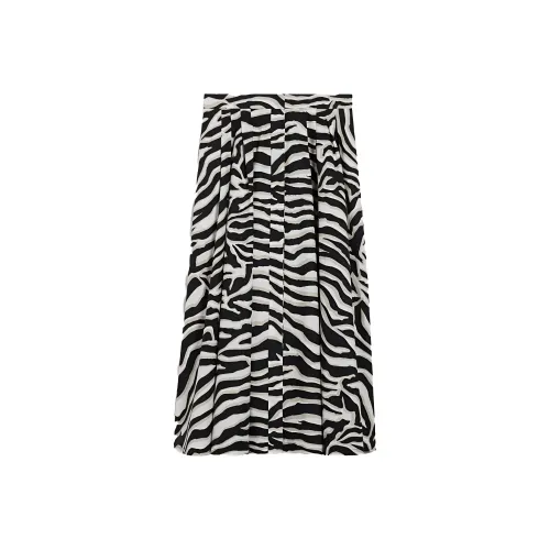 MaxMara Studio Nichols Collection FW24 Casual Long Skirts Women's Black White