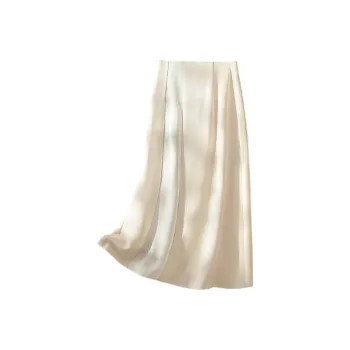 IHIMI Casual Long Skirts Women's Beige