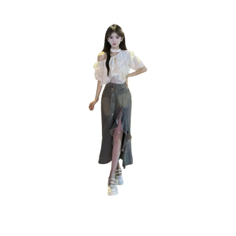 KUNZHUDAXIANG Skirt Set Women's-1