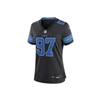 Nike x NFL Collaboration Aidan Hutchinson Detroit Lions Rugby Jerseys Women's Black