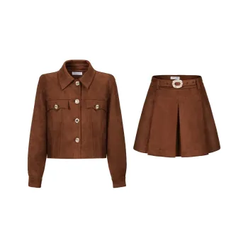 CHICHY CHICHY Size Sister Series Skirt Set Women's Brown