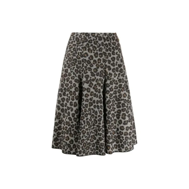 FANSIZHE Casual Long Skirts Women's Gray-0