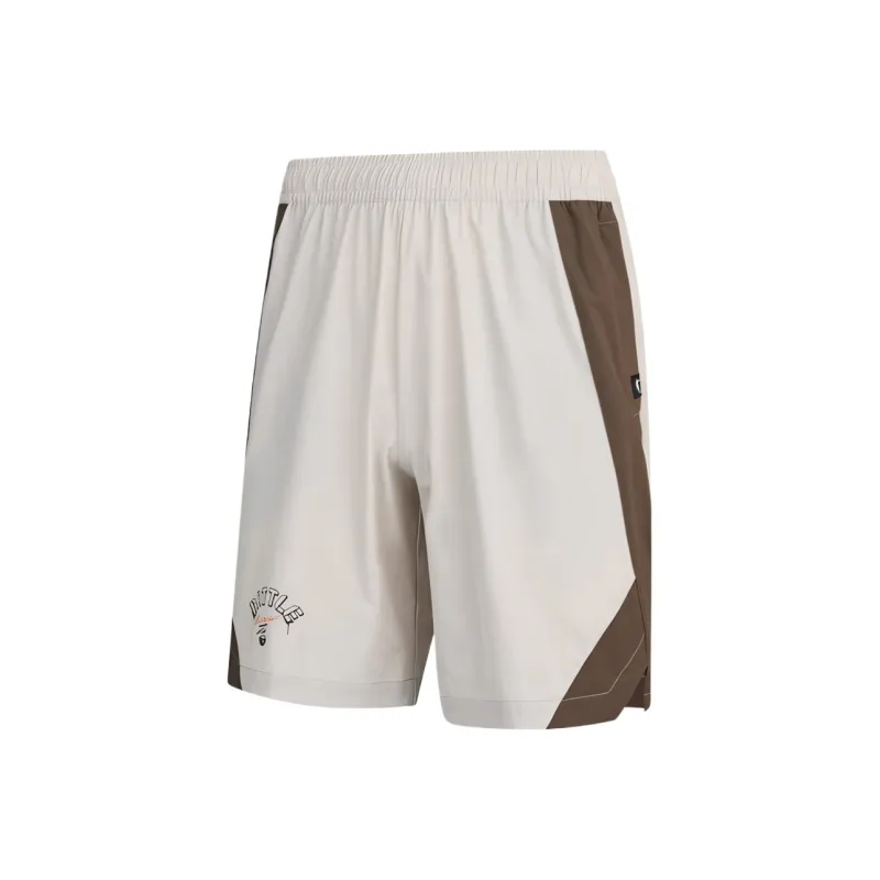 QIAODAN Men's Training Series Basketball Shorts Men's Heron Feather Gray/Van Dyke Brown-0