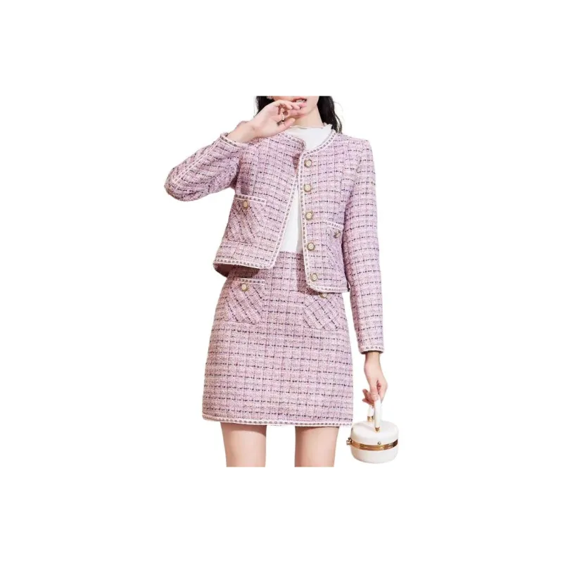 ABCMININ Skirt Set Women's Pink-0