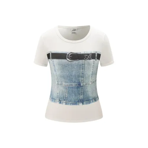 A21 T Shirts Women's White