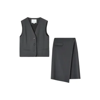 SENTUBILA Skirt Set Women's Charcoal Gray