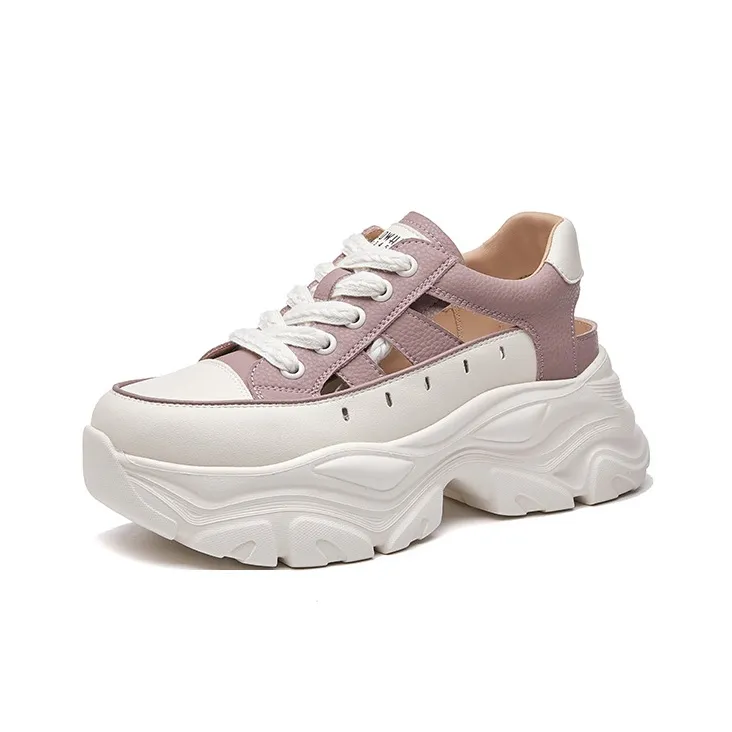 LINGPAO Breathable Low Top Chunky Sneakers Women's-6