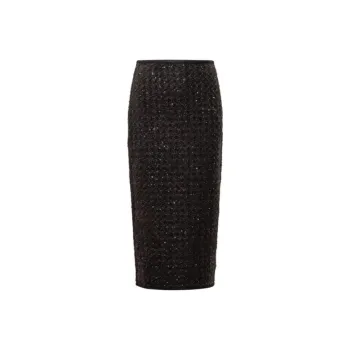 Rotate Bouclé Midi Skirt