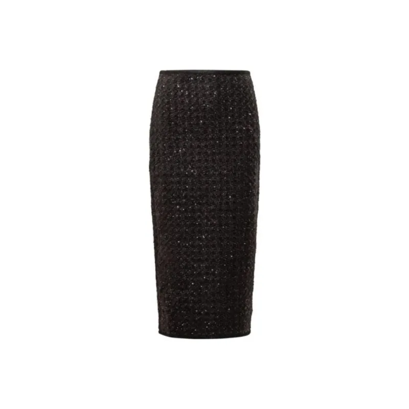 Rotate Bouclé Midi Skirt-0