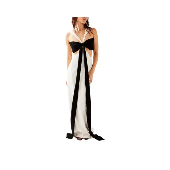 FREE PEOPLE Sans Faff Elizabeth Bowed Evening Gown Evening Dress Women's White/White