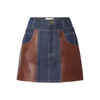 FRAME Panelled Denim Skirt