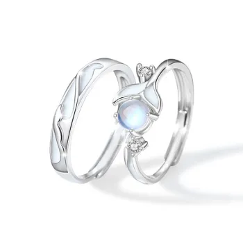 LuluCanaan Glass Cat Eye Rings Unisex