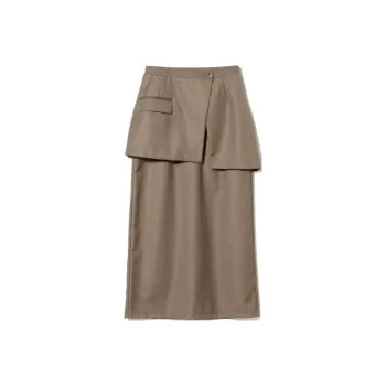 Beams Casual Long Skirt Women's Brown