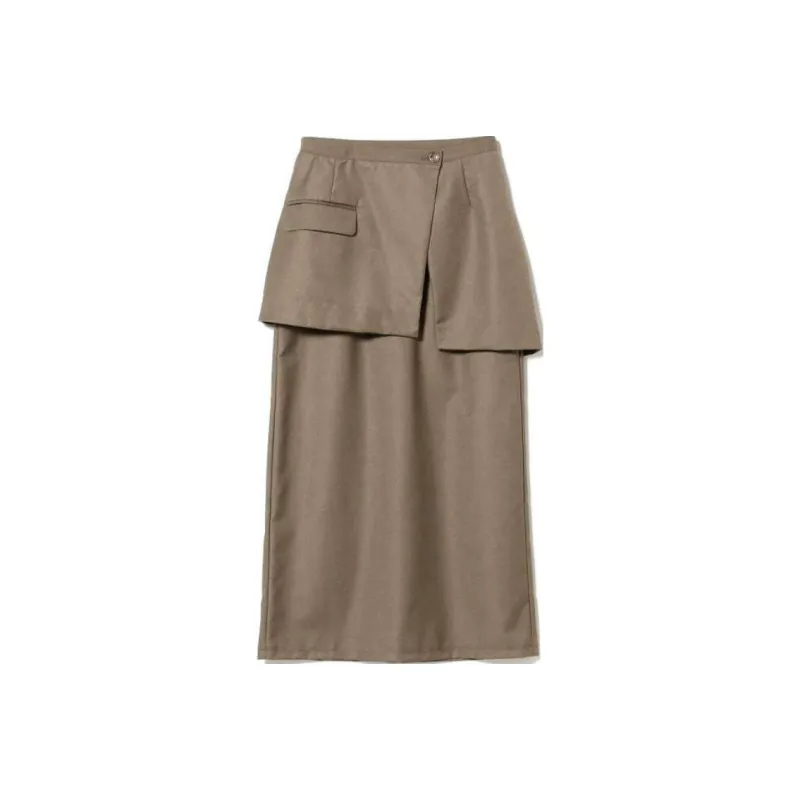 Beams Casual Long Skirt Women's Brown-0