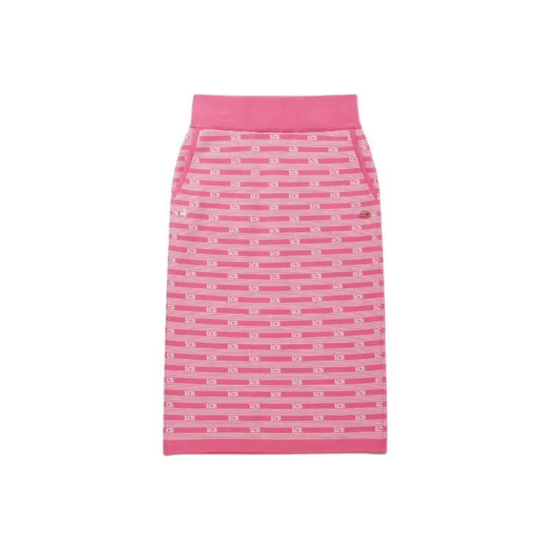 Le Coq Sportif Casual Long Skirts Women's Pink-0