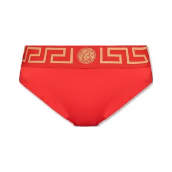 VERSACE Greca Printed Waistband Bikini Bottoms