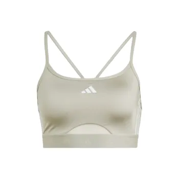 Adidas HYPERGLAM SHINE BRALETTE Sports Underwear Women's Gray White