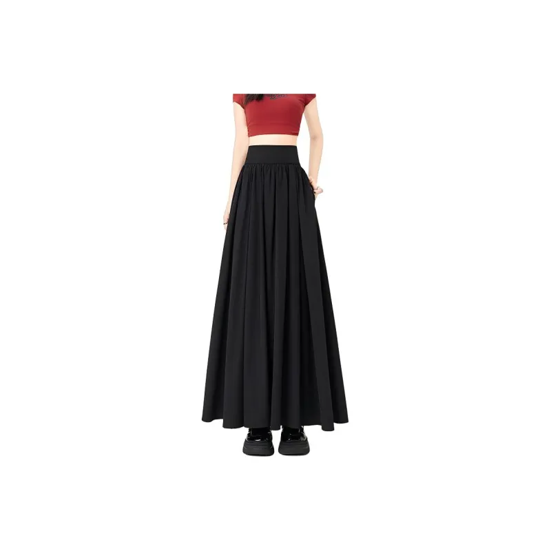 Flowers In Water Casual Long Skirt Women's-0