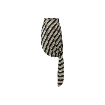 LOUIS VUITTON Striped Silk Knot Skirt