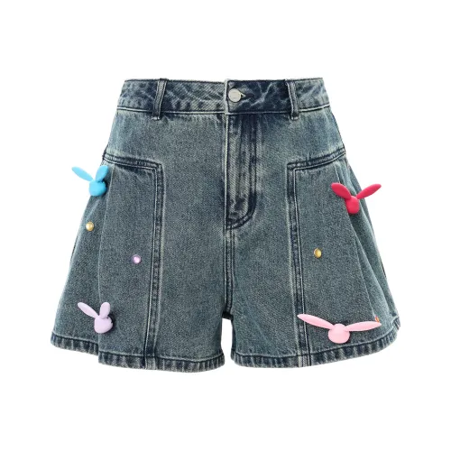 1 TROP FORT Denim Shorts Women's Blue