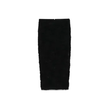 Rotate Flower mesh Midi Skirt