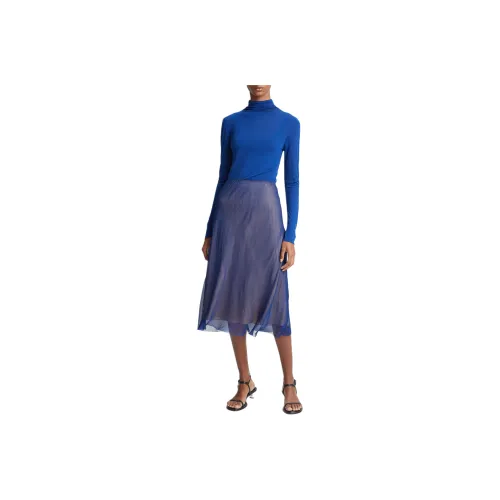 VINCE Casual Long Skirt Women's Deep Sea Blue